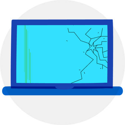 Cracked screen or LCD